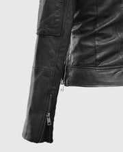 Karen Gillan Black Leather Jacket