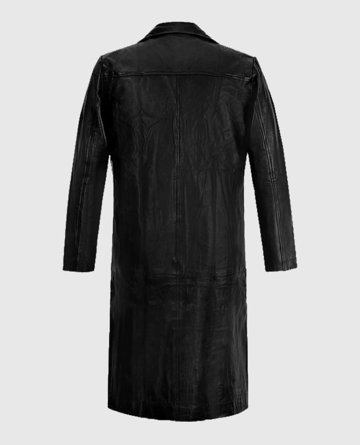 Al Pacino Insomnia Leather Black Trench Coat