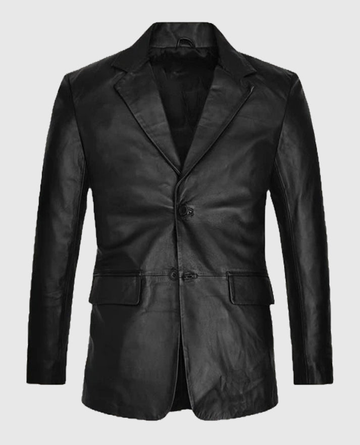 Al Pacino Leather Black Blazer
