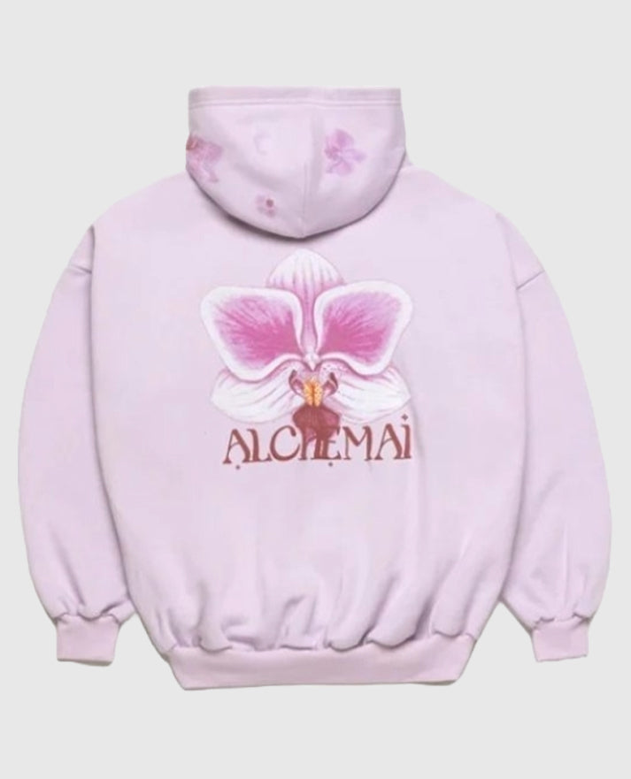 Alchemai Blooming Orchid Pullover Pink Hoodie