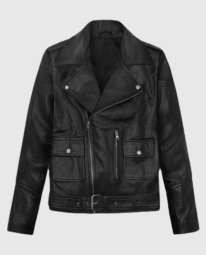 Alicia Vikander Tomb Raider Leather Biker Jacket
