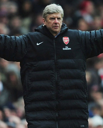 Arsene Wenger Long Black Puffer Coat