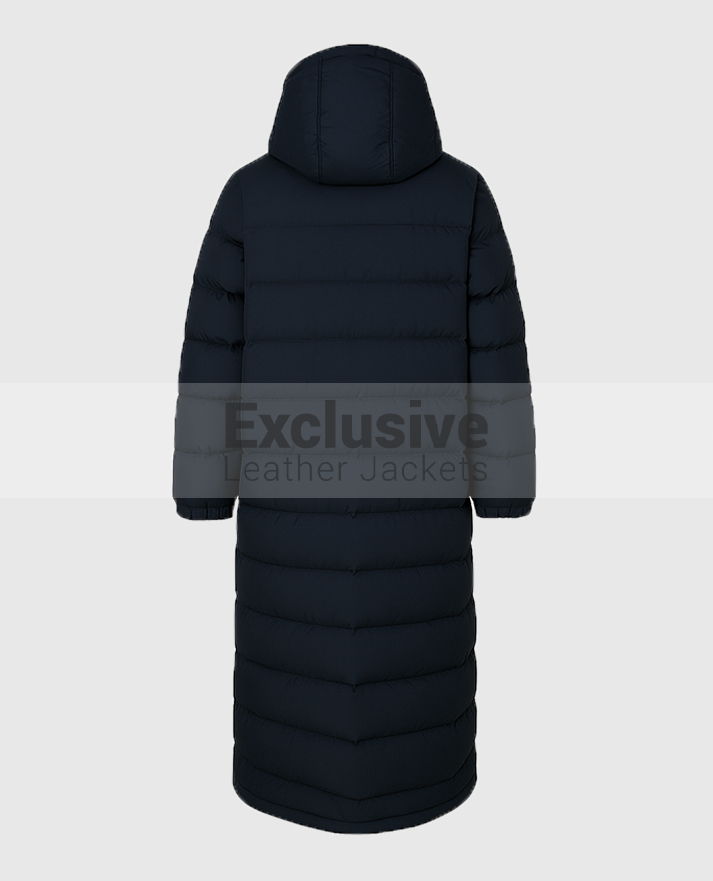 Arsene Wenger Long Black Puffer Long Coat