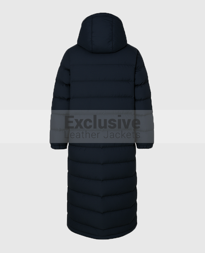 Arsene Wenger Long Black Puffer Long Coat