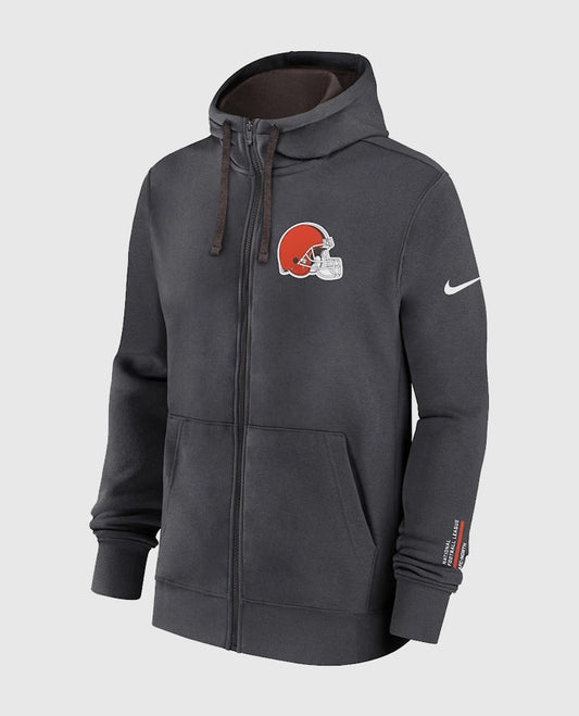 Bailey Zappe Cleveland Browns Full-Zip Gray Hoodie