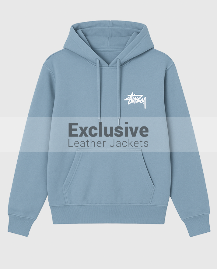Basic Stussy Blue Hoodie