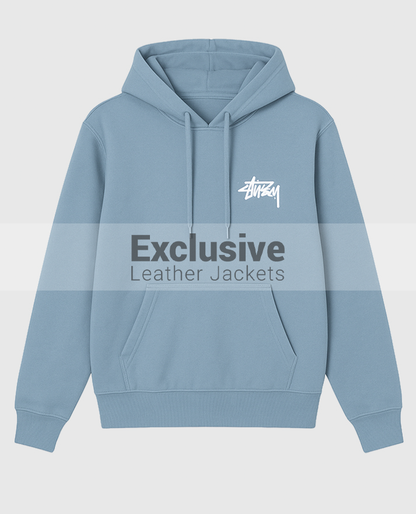 Basic Stussy Blue Hoodie