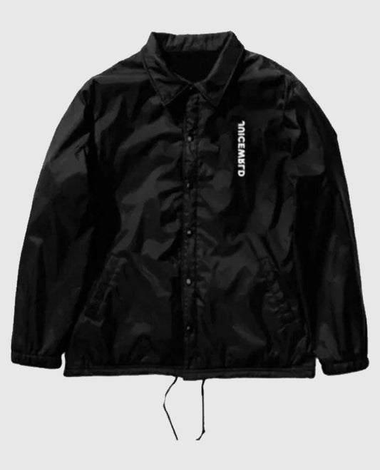 Black Graphic Coach Jacket