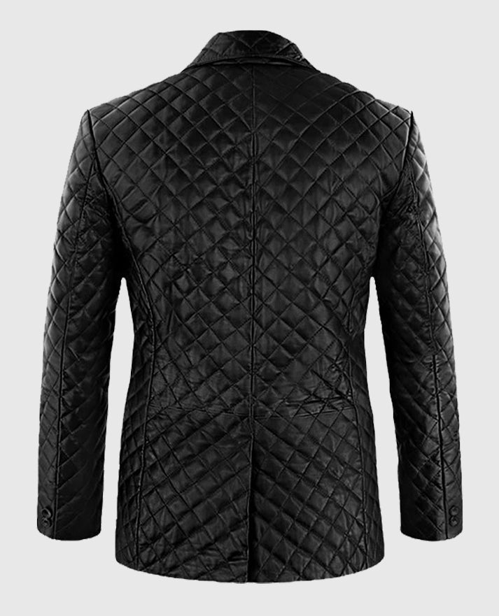Bocelli Quilted Leather Blazer