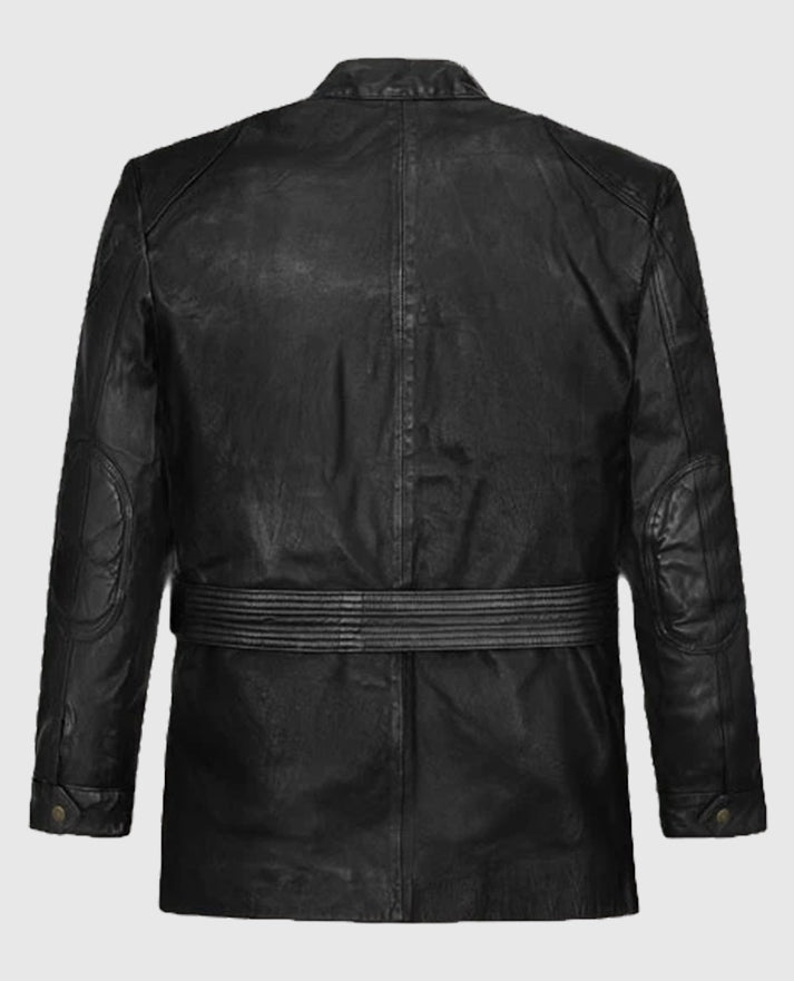 Brad Pitt Benjamin Button Black Leather Jacket