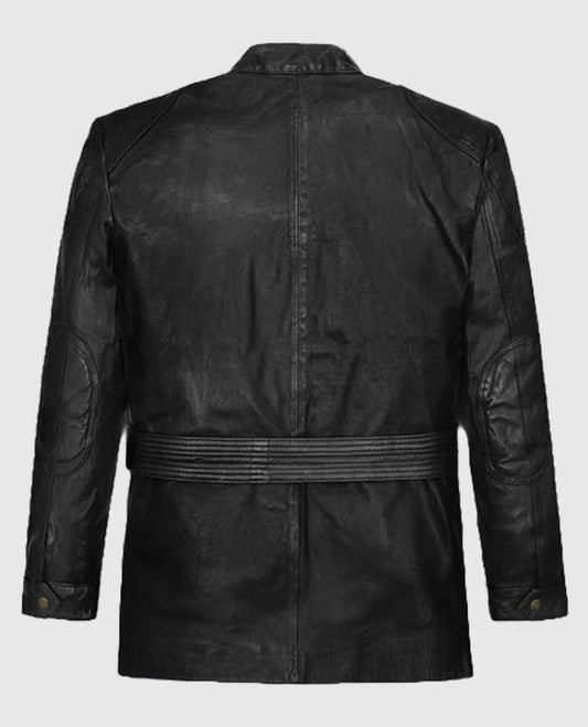 Brad Pitt Benjamin Button Black Leather Jacket