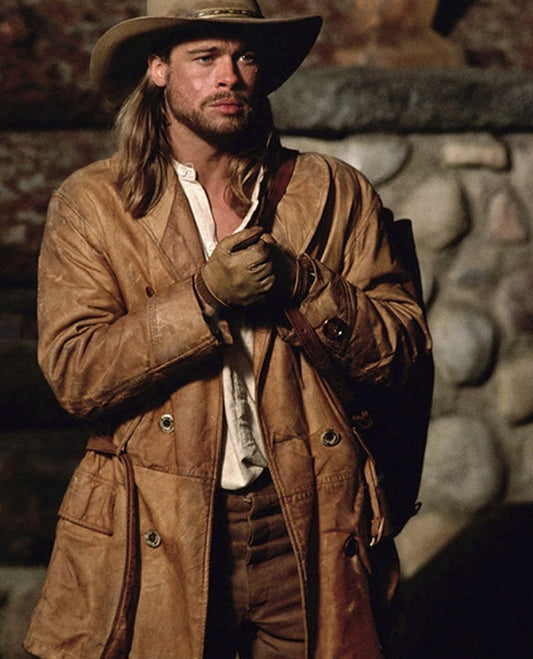 Brad Pitt Legends of the Fall Leather Trench Coat