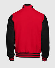 Casual Red and Black & Red Varsity Jacket