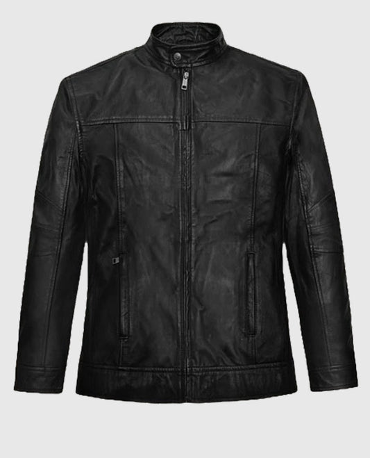 Chris Hemsworth Black Leather Jacket