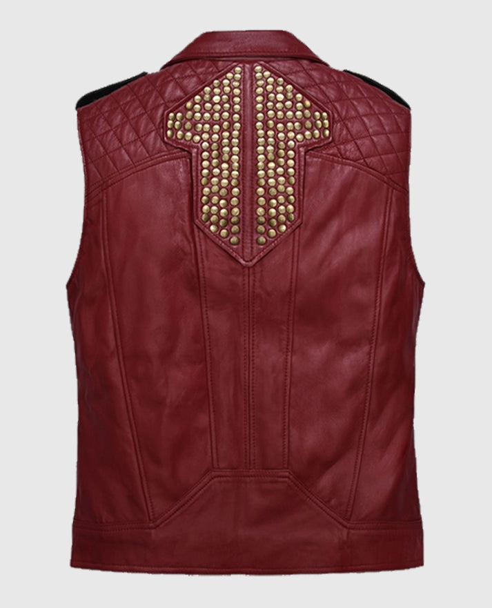 Chris Hemsworth Thor Love and Thunder Red Leather Vest