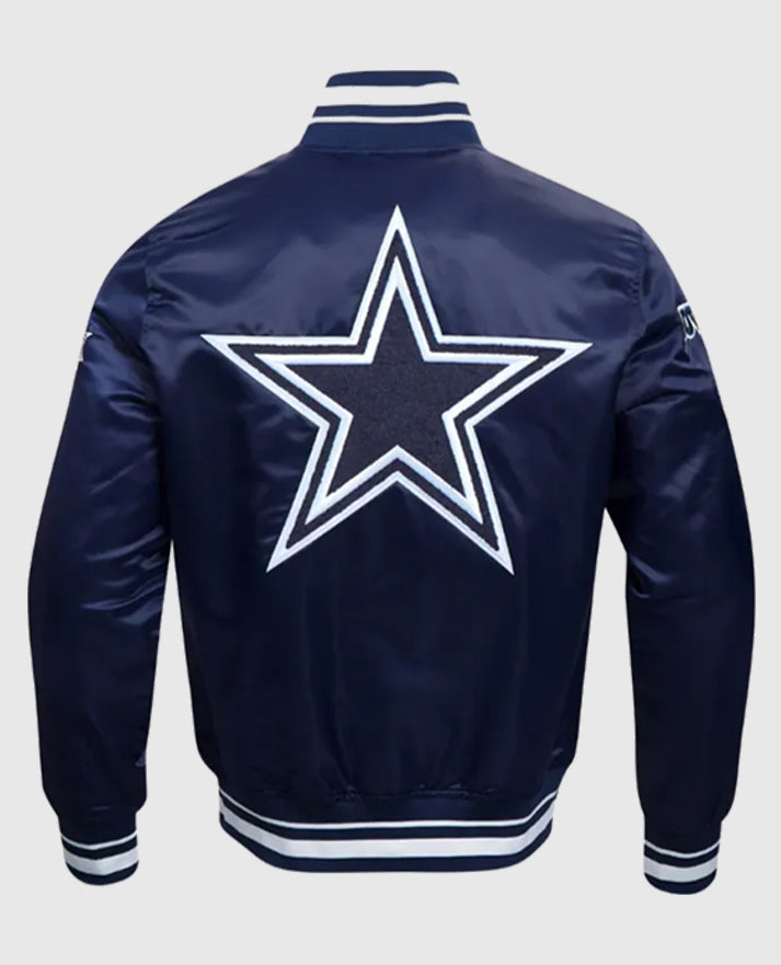 Dallas Cowboys Mashup Classic Rib Satin Varsity Jacket