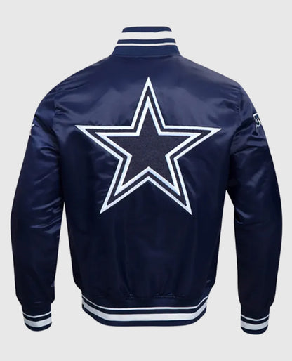 Dallas Cowboys Mashup Classic Rib Satin Varsity Jacket