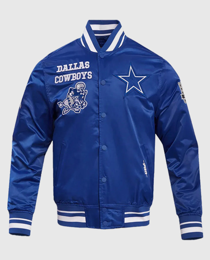 Dallas Cowboys Retro Classic Rib White Jacket