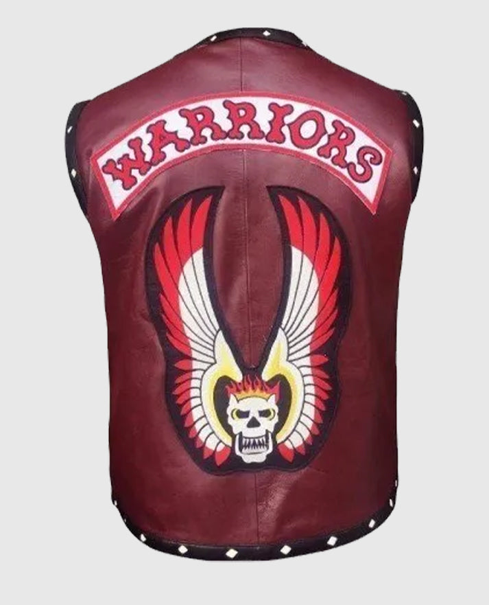 The Warriors Brown Leather Vest