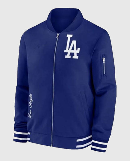 Dave Roberts LA Dodgers Blue Varsity Jacket