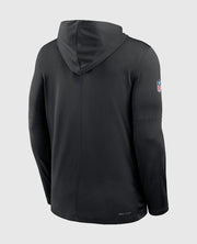 Detroit Lions Sideline Performance Long Sleeve Black Hoodie T-Shirt