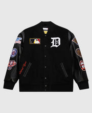 Detroit Tigers Black Out Vintage Logo Varsity Jacket