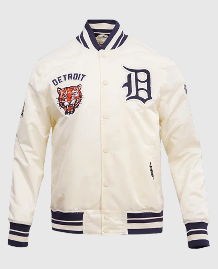 Detroit Tigers Retro Classic Rib White Jacket