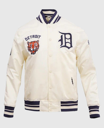 Detroit Tigers Retro Classic Rib White Jacket