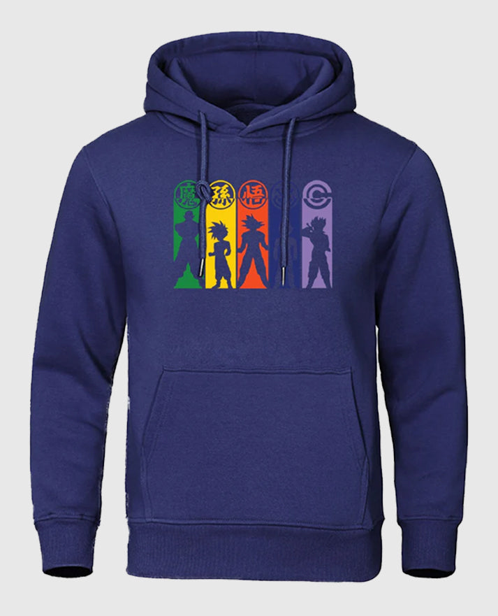 Dragon Ball Amazing Characters Blue Hoodies