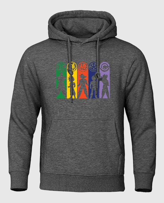 Dragon Ball Amazing Characters Gray Hoodies