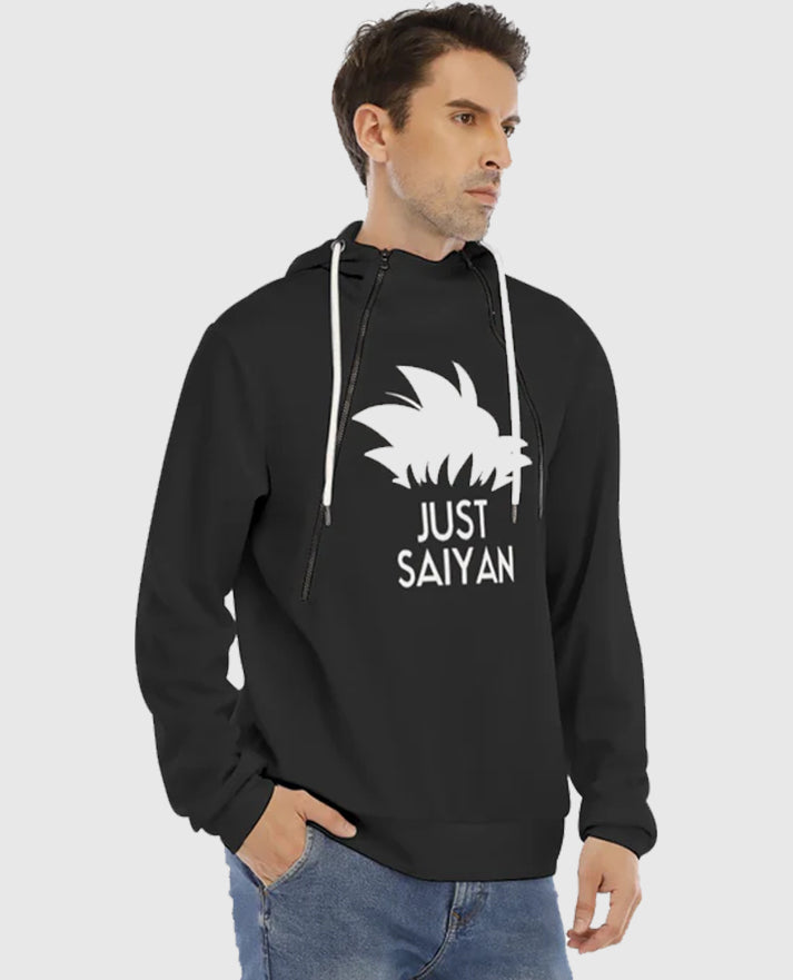 Dragon Ball Just Saiyan Pullover Black Hoodie