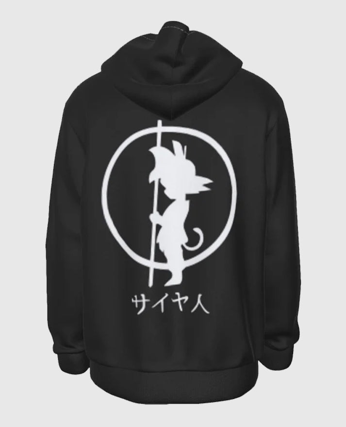 Dragon Ball Z White Shadow Kid Goku Black Hoodie