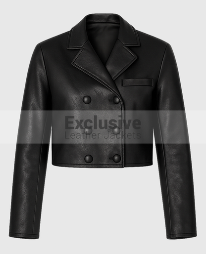 Drew Barrymore Show Christina Ricci Black Leather Jacket