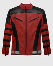 Dwayne Johnson Red One Leather Red and Black Jacket