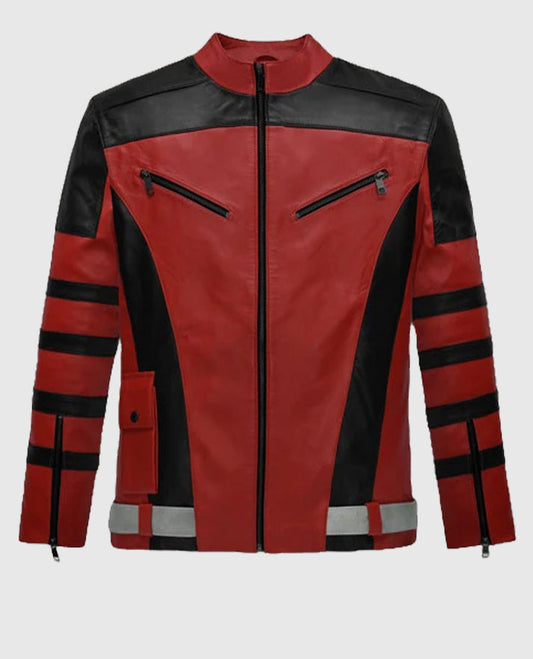 Dwayne Johnson Red One Leather Red and Black Jacket