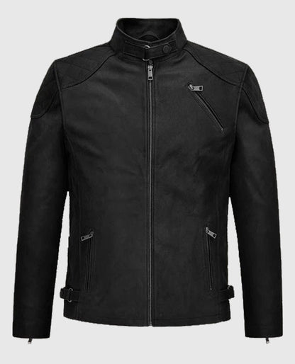 Dylan McDermott Hostages Leather Black Jacket