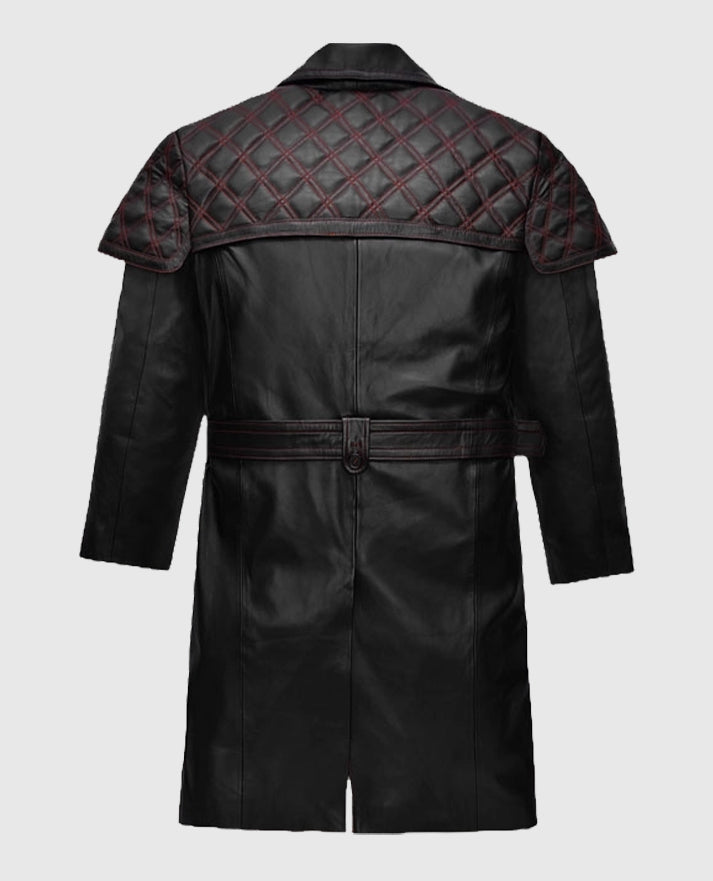 Elvis Presley Leather Black Long Coat
