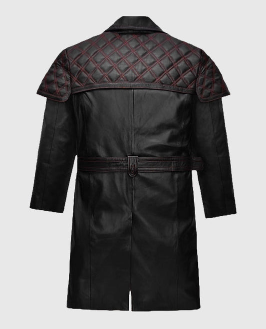 Elvis Presley Leather Black Long Coat