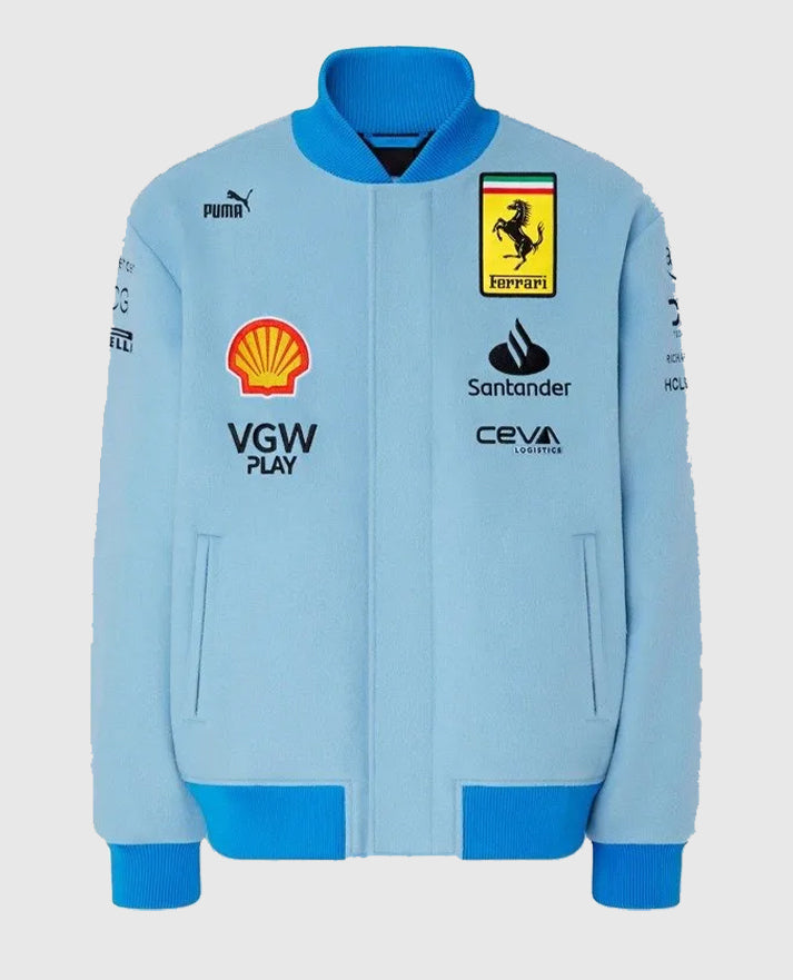 Ferrari Blue Miami Grand Prix Blue jacket