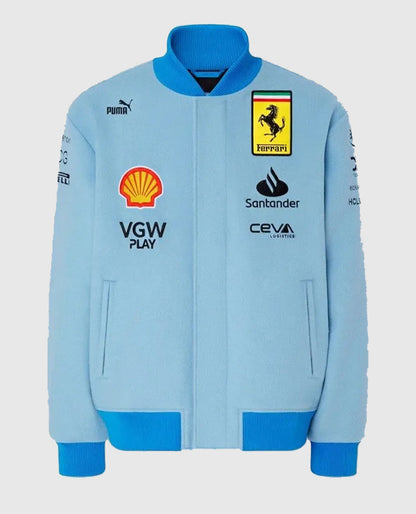 Ferrari Blue Miami Grand Prix Blue jacket