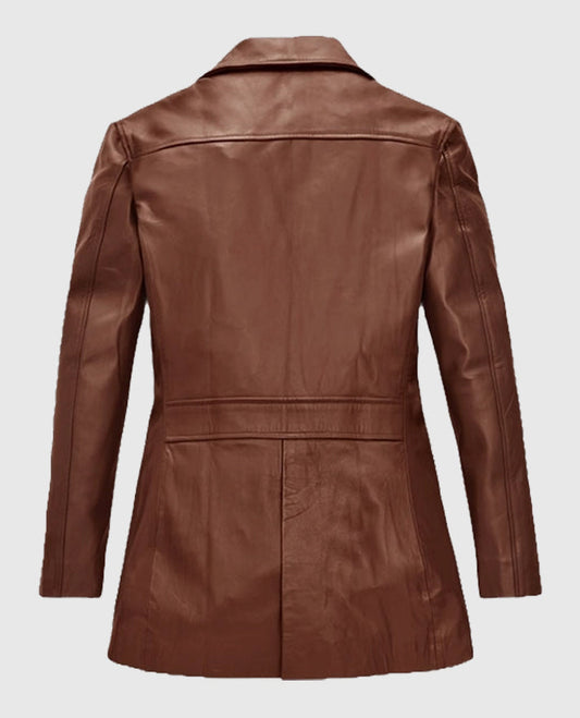 Friends Season 5 Jennifer Aniston Brown Leather Blazer