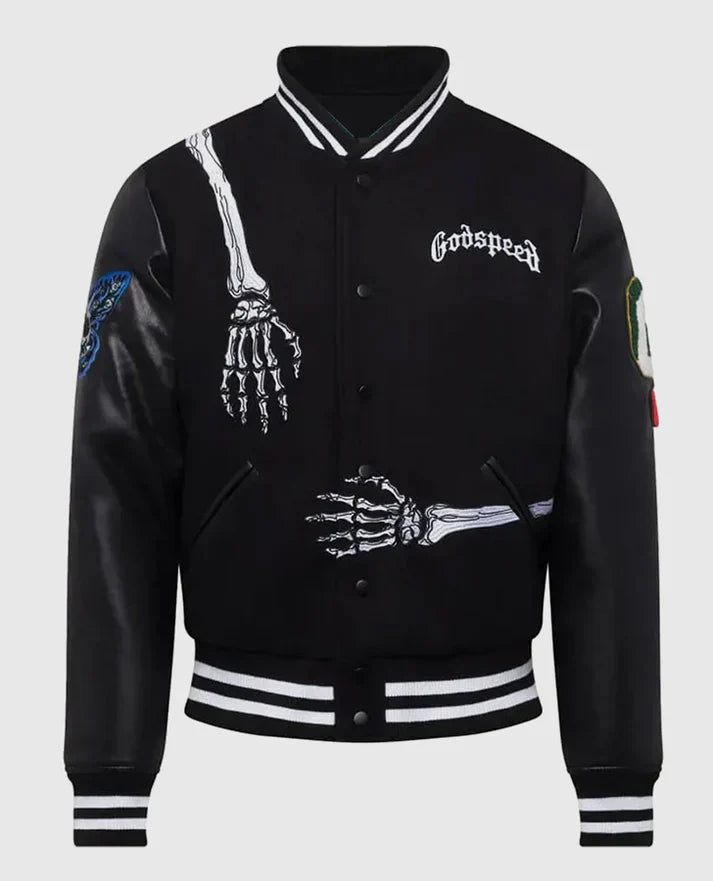 Godspeed Skull Rod Varsity Black Jacket