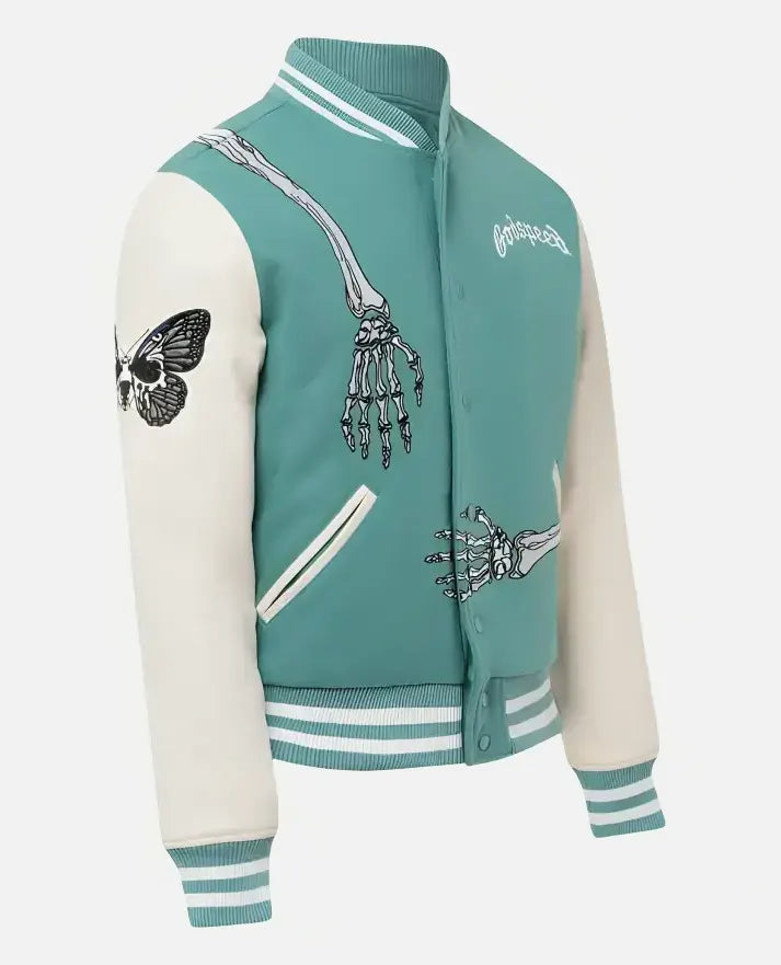 Godspeed Skull Rod Varsity Blue Jacket
