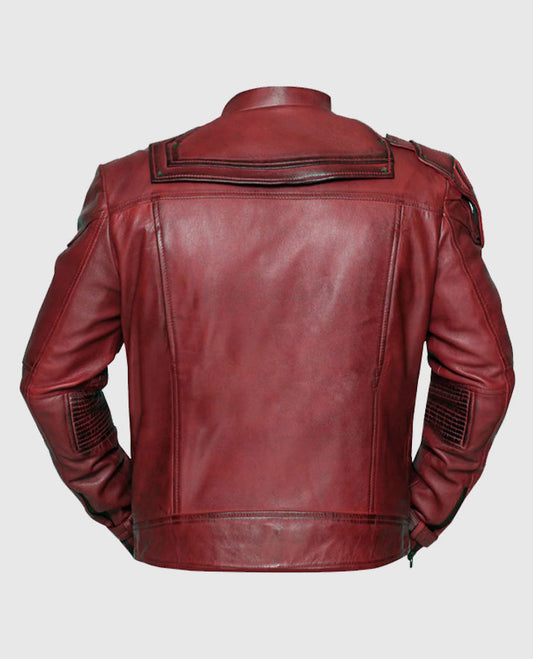 Guardian of the Galaxy Star Lord Red Leather Jacket