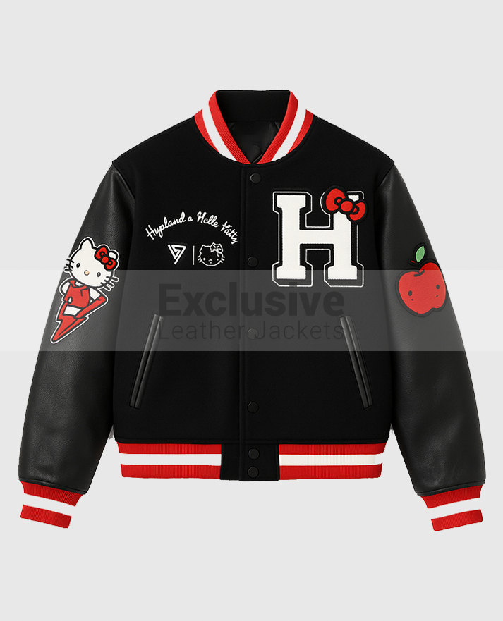 Hello Kitty Varsity Black Jacket