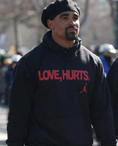 Jalen Hurts Love Hurts Black Hoodie
