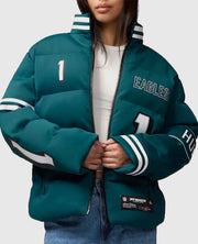 Jalen Hurts Philadelphia Eagles Off Season Player Puffer Green Jacket