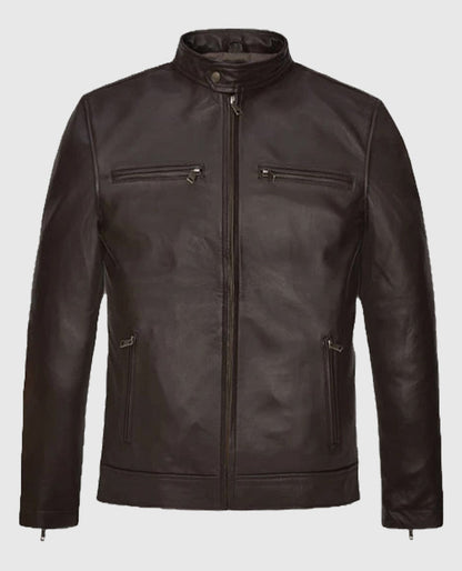 Jason Beghe Chicago P.D. Hank Voight Brown Leather Jacket