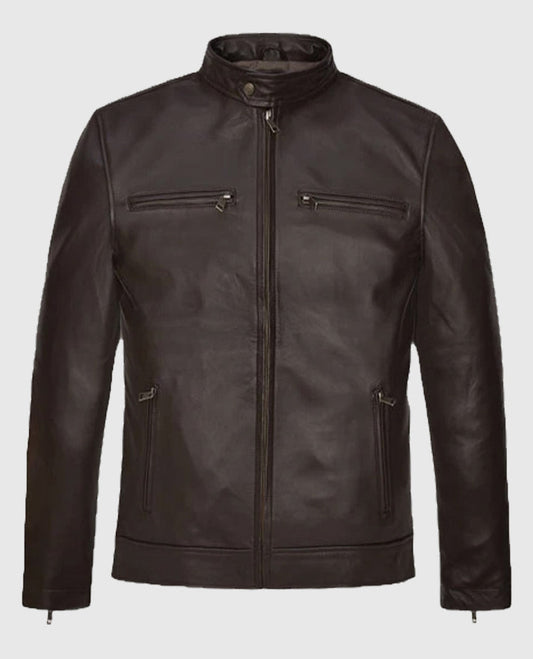 Jason Beghe Chicago P.D. Hank Voight Brown Leather Jacket