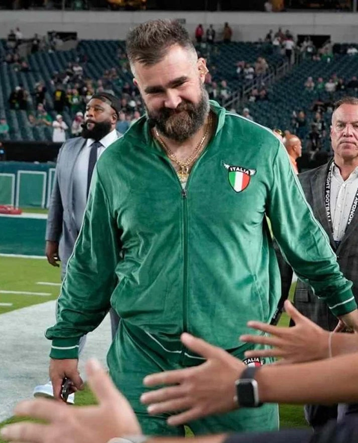 Jason Kelce Italia  velour tracksuit